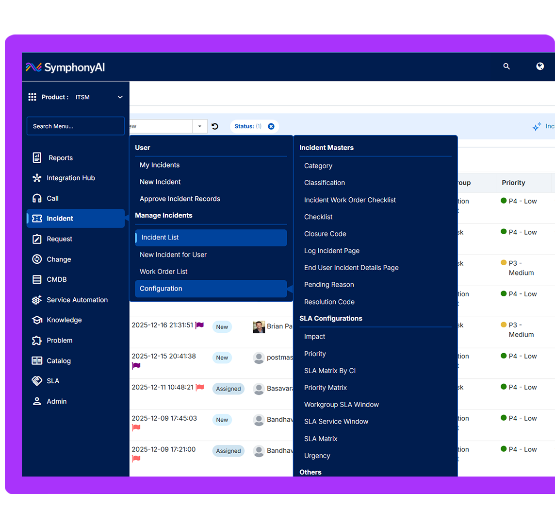 Dashboard UI in Apex 2.0 with visual of menus being opened