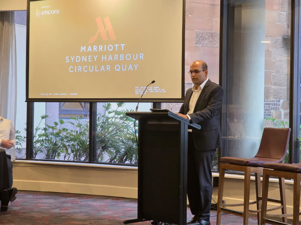 Manmohan Toshniwal sharing his financial crime compliance insights in Sydney, Australia